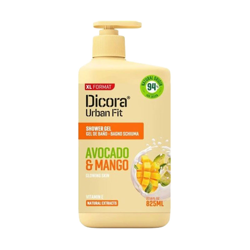 Живильний гель для душу Dicora Urban Fit Манго та авокадо, з вітаміном Е, 825 мл